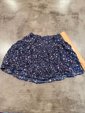 jumping beans Navy Floral Ruffled Skirt